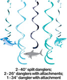 Shark Party Dizzy Danglers, Assorted 5pcs