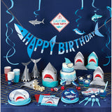 Shark Party Hat, Child Size 8.5in 8pcs