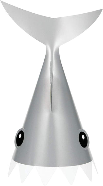 Shark Party Hat, Child Size 8.5in 8pcs