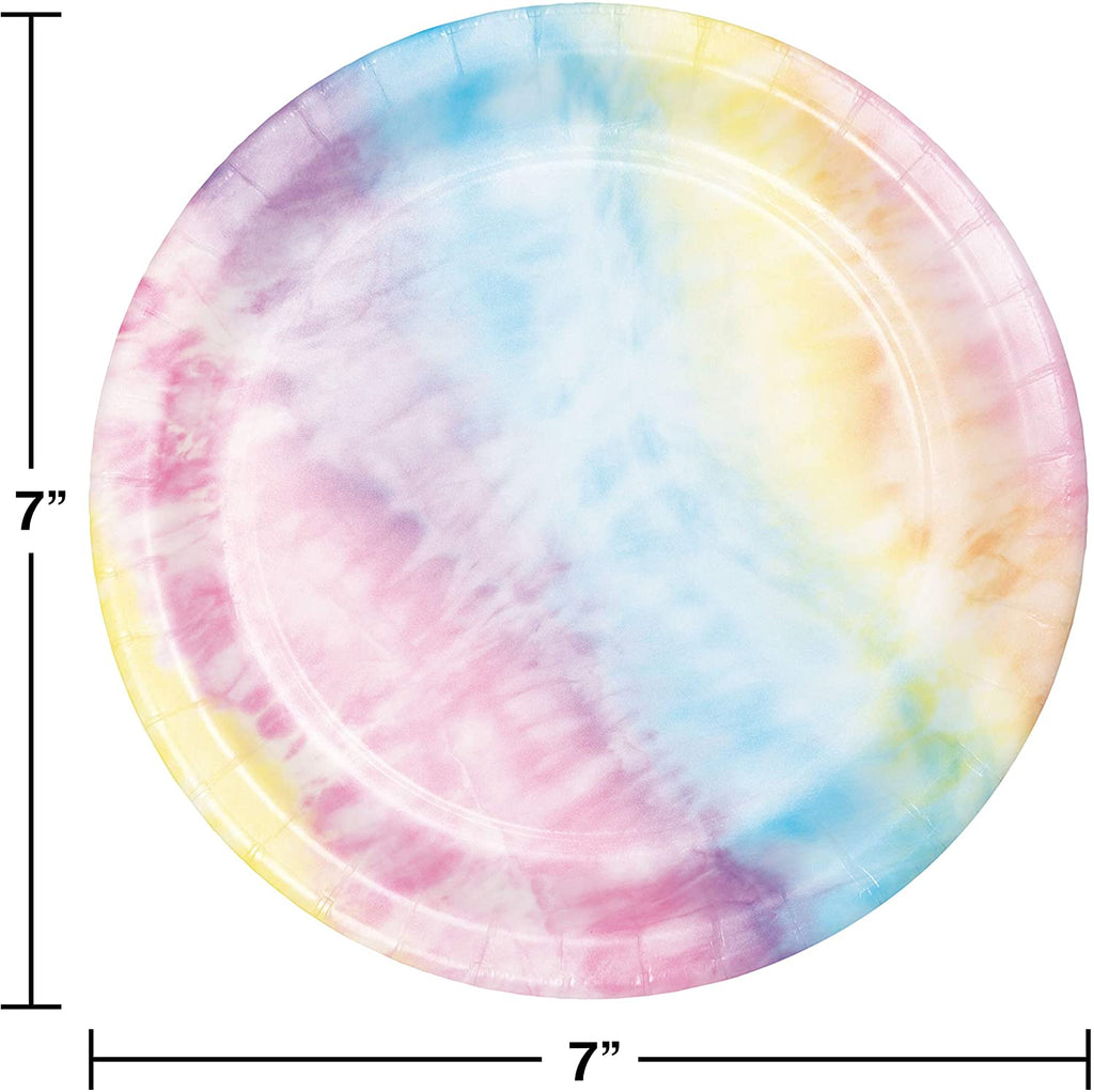Tie Dye Party Luncheon Plates 7in 8pcs