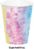 Tie Dye Party Hot and Cold Cup 9oz 8pcs