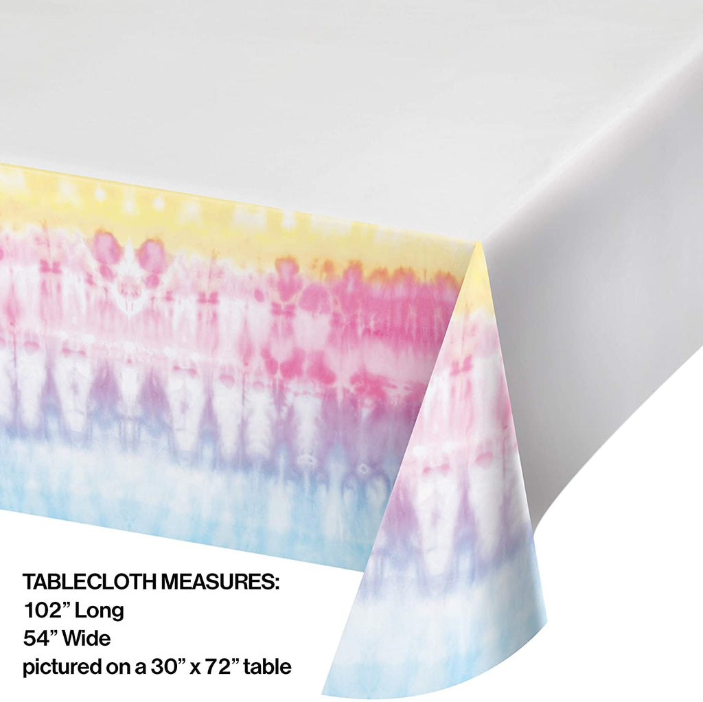 Tie Dye Party Paper Tablecover 54in x 102in 1 pc