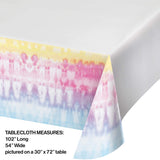 Tie Dye Party Paper Tablecover 54in x 102in 1 pc