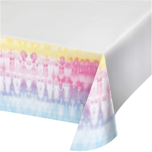 Tie Dye Party Paper Tablecover 54in x 102in 1 pc