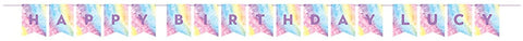 Tie Dye Party Pennant Banner, DIY With Stickers 1 pc