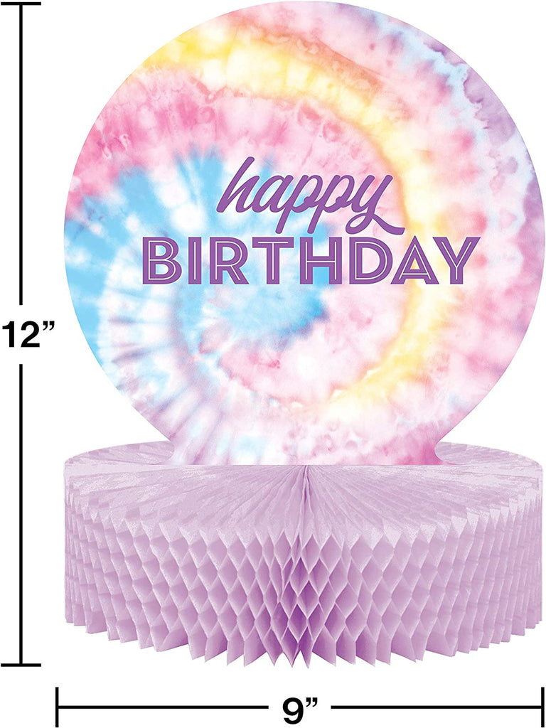 Tie Dye Party Centerpiece, Honeycomb 12in 1 pc
