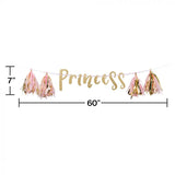 Princess Glitter Banner 7in x 5in 1 pc