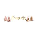 Princess Glitter Banner 7in x 5in 1 pc