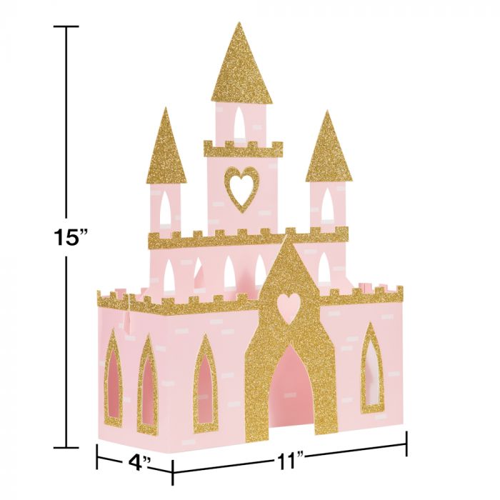 Princess Castle Centerpiece, Glitter 15in 1 pc