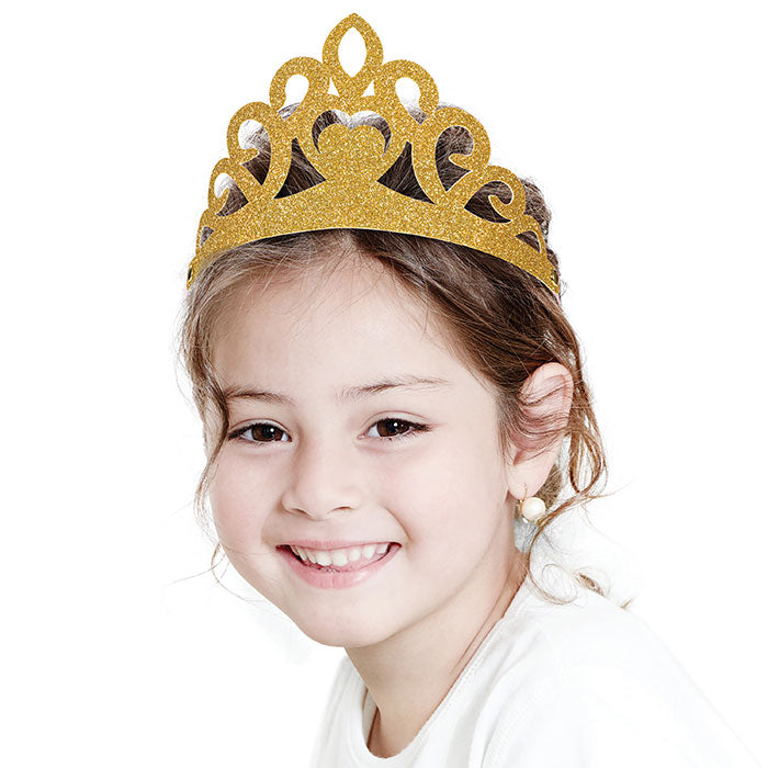 Princess Glitter Tiara
With Ribbon 8pcs