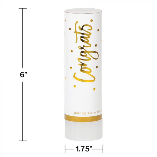 Wedding Décor Congrats Confetti Cannon 8pcs