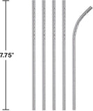 Paper Straws Metcallic Silver 24pcs