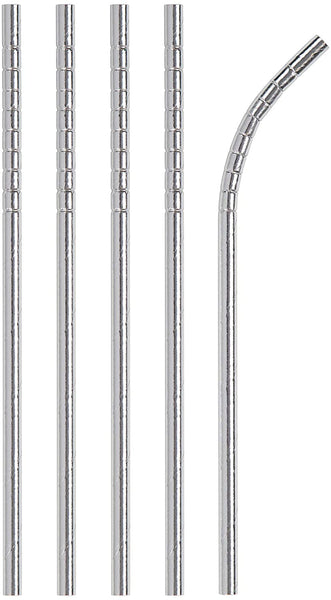 Paper Straws Metcallic Silver 24pcs
