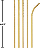Paper Straws Metcallic Gold 24pcs