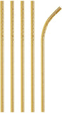 Paper Straws Metcallic Gold 24pcs