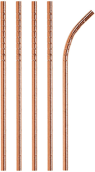 Paper Straws Metcallic Rose Gold 24pcs