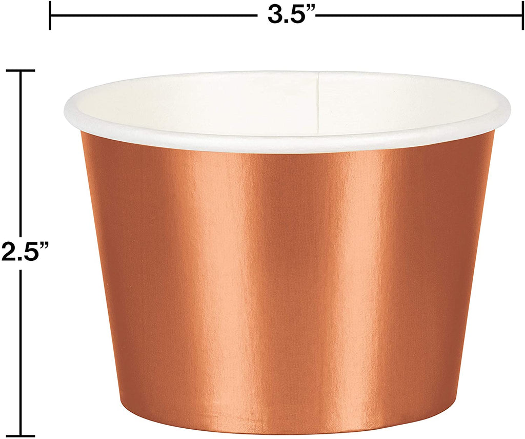 Treat Cups Rose Gold Foil 8pcs