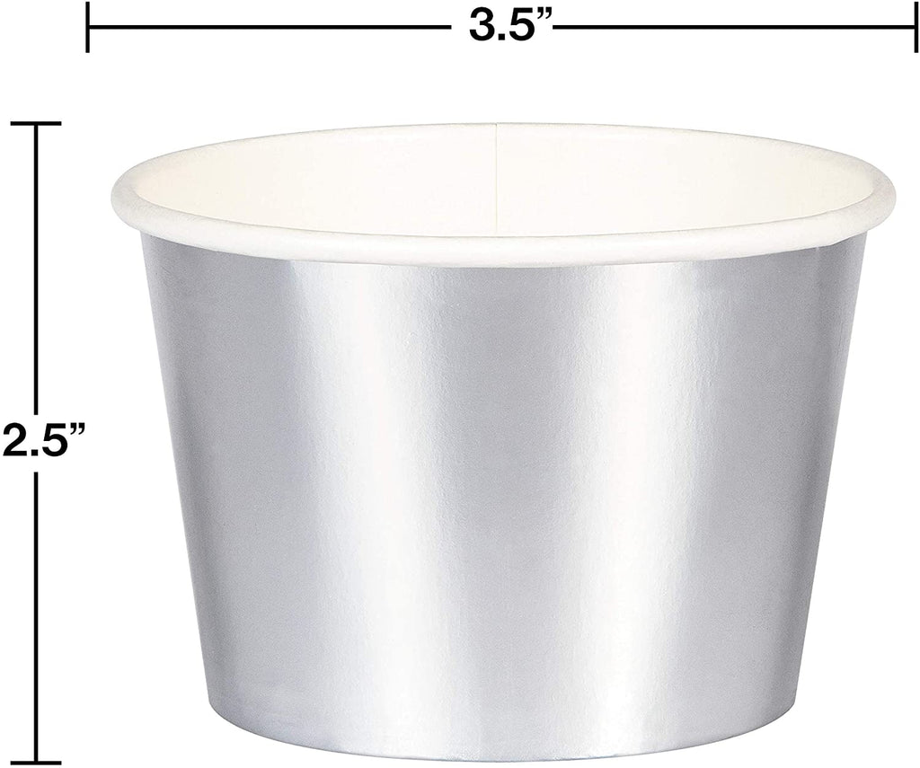 Treat Cups Silver Foil 8pcs