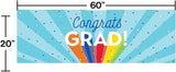 Rainbow Grad Giant Party Banner 20in X 60in  1 pc