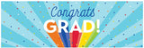 Rainbow Grad Giant Party Banner 20in X 60in  1 pc