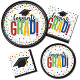 Colorful Grad Dinner Plates 8.75in 8pcs