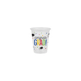 Colorful Grad Plastic cups 16oz 8pcs