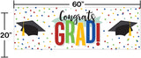 Colorful Grad Giant Party Banner 20in X 60in  1 pc