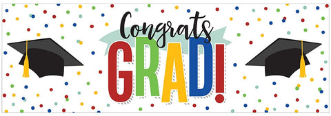 Colorful Grad Giant Party Banner 20in X 60in  1 pc