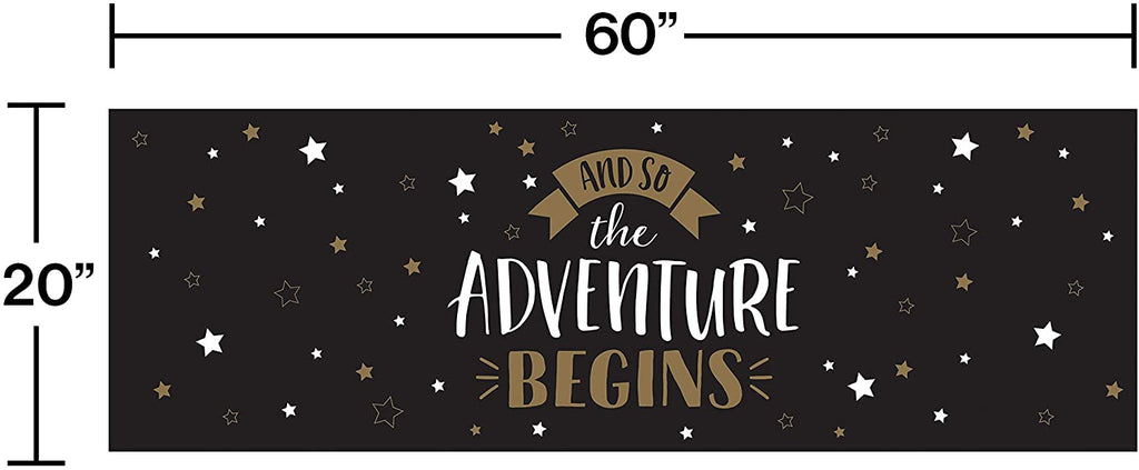 Grad Adventure Giant Party Banner 20in X 60in  1 pc