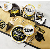 Grad Adventure Dinner Plates Foil8.75in 8pcs