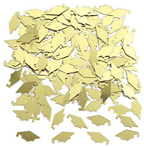 Graduation Décor Gold Mortarboard Confetti 1 pc