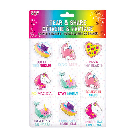 Tear & Share Shaker Stickers 9pack