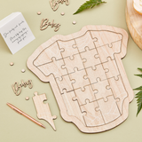 Wooden Baby Grow Guest Book
