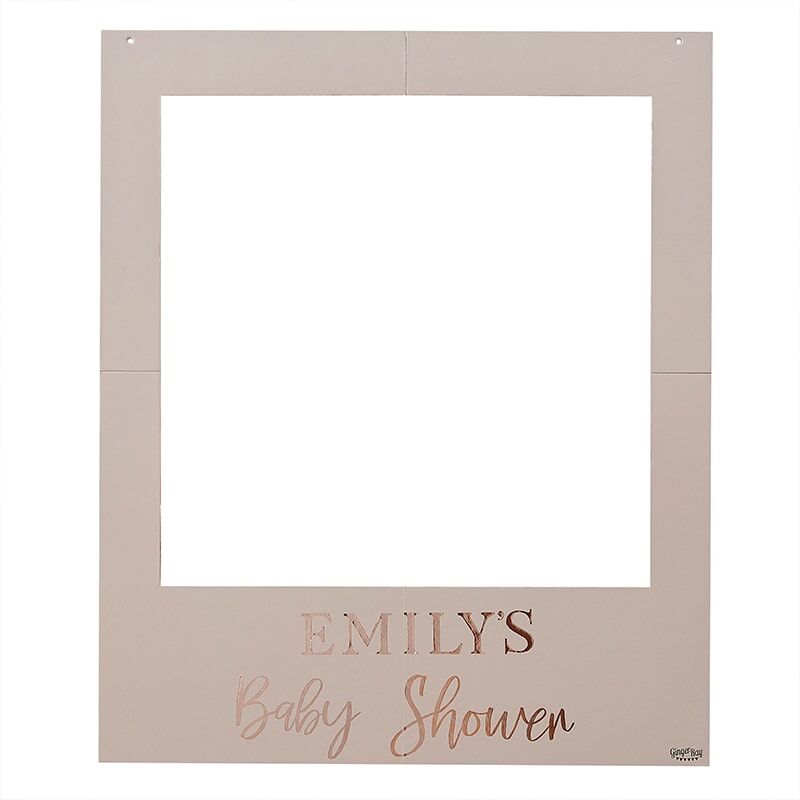 Rose Gold Baby Shower Photobooth Frame 72x60cm