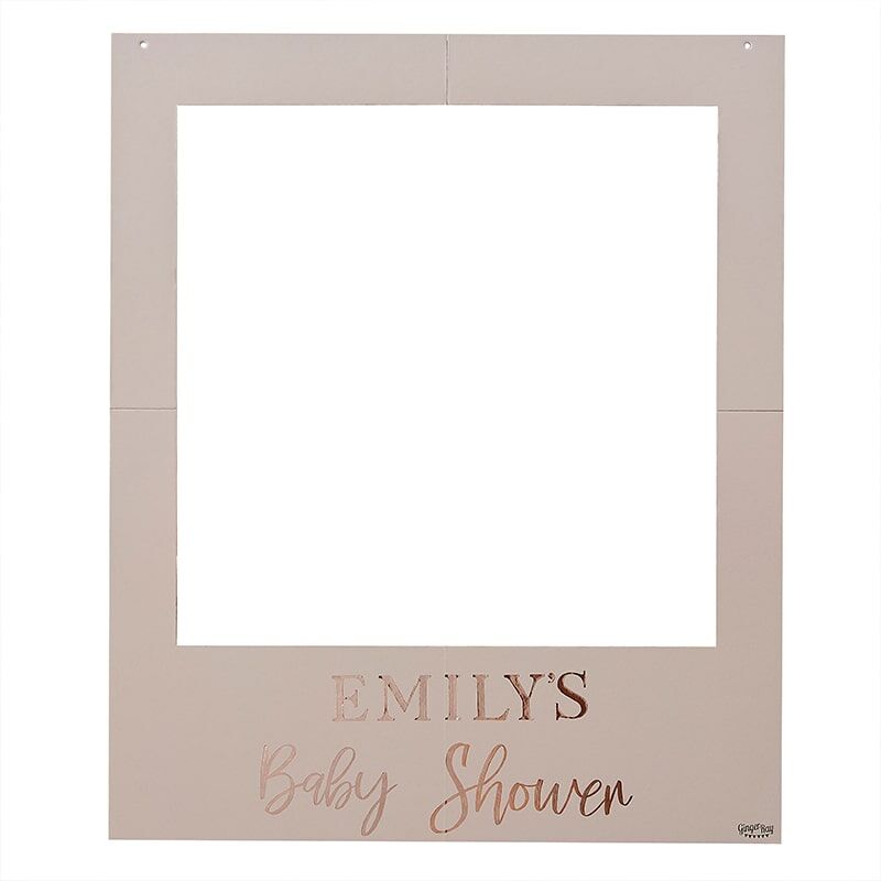 Rose Gold Baby Shower Photobooth Frame 72x60cm