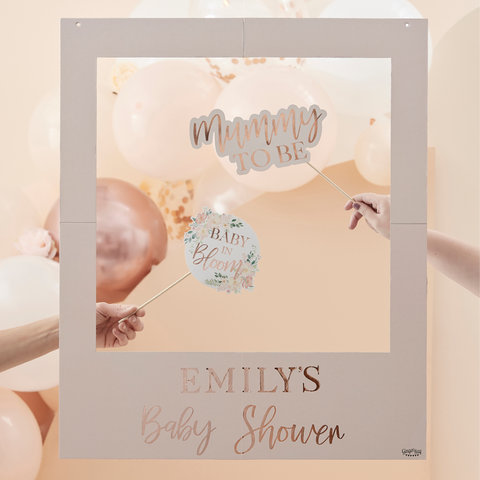 Rose Gold Baby Shower Photobooth Frame 72x60cm