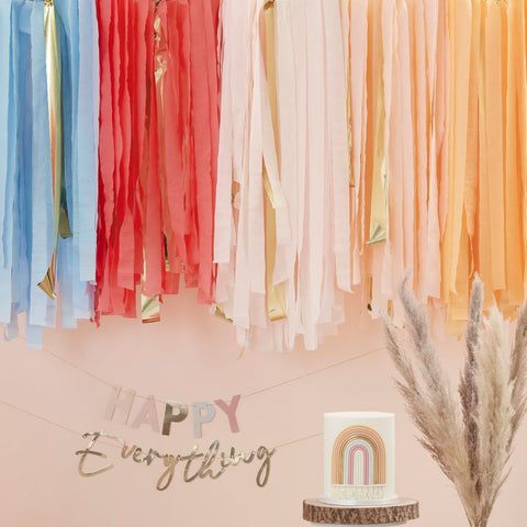 Happy Everything Backdrop Ceiling Pastel Steamers Rainbow