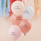 Happy Everything Muted Pastels Balloon 5x12Inch