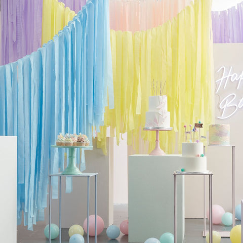 Pastel Streamer Ceiling Kit Decoration 320m