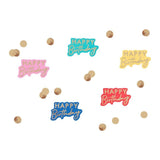 Gold Foiled Happy Birthday Table Confetti - Multicolored