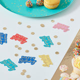 Gold Foiled Happy Birthday Table Confetti - Multicolored