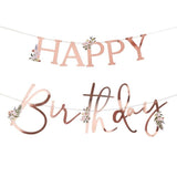 Rose Gold Happy Birthday Bunting