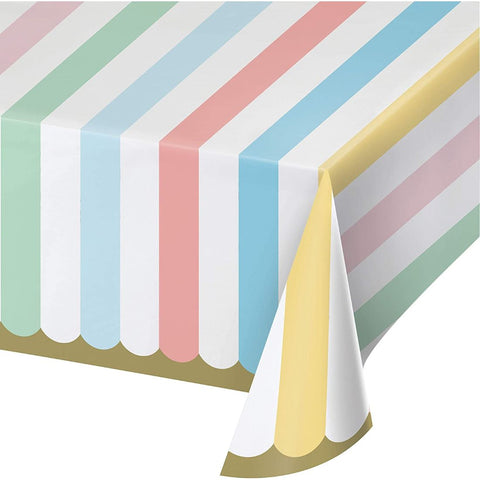 Pastel Celebrations Paper Tablecover 54inx102in 1pcs