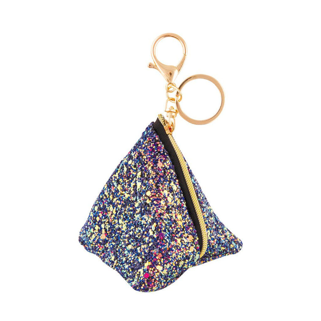 Fashion Angels Chunky Glitter Triangle Pouch Bag Charm-Midnight