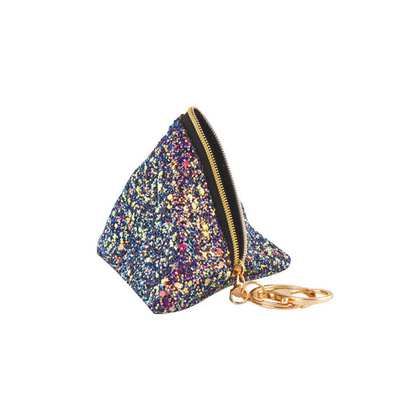 Fashion Angels Chunky Glitter Triangle Pouch Bag Charm-Midnight