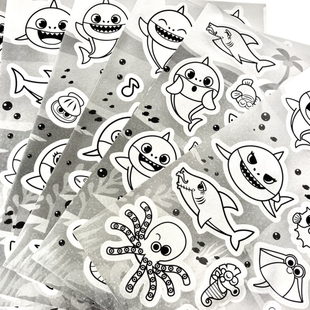Baby Shark Surprise  Metallic Sticker Set
