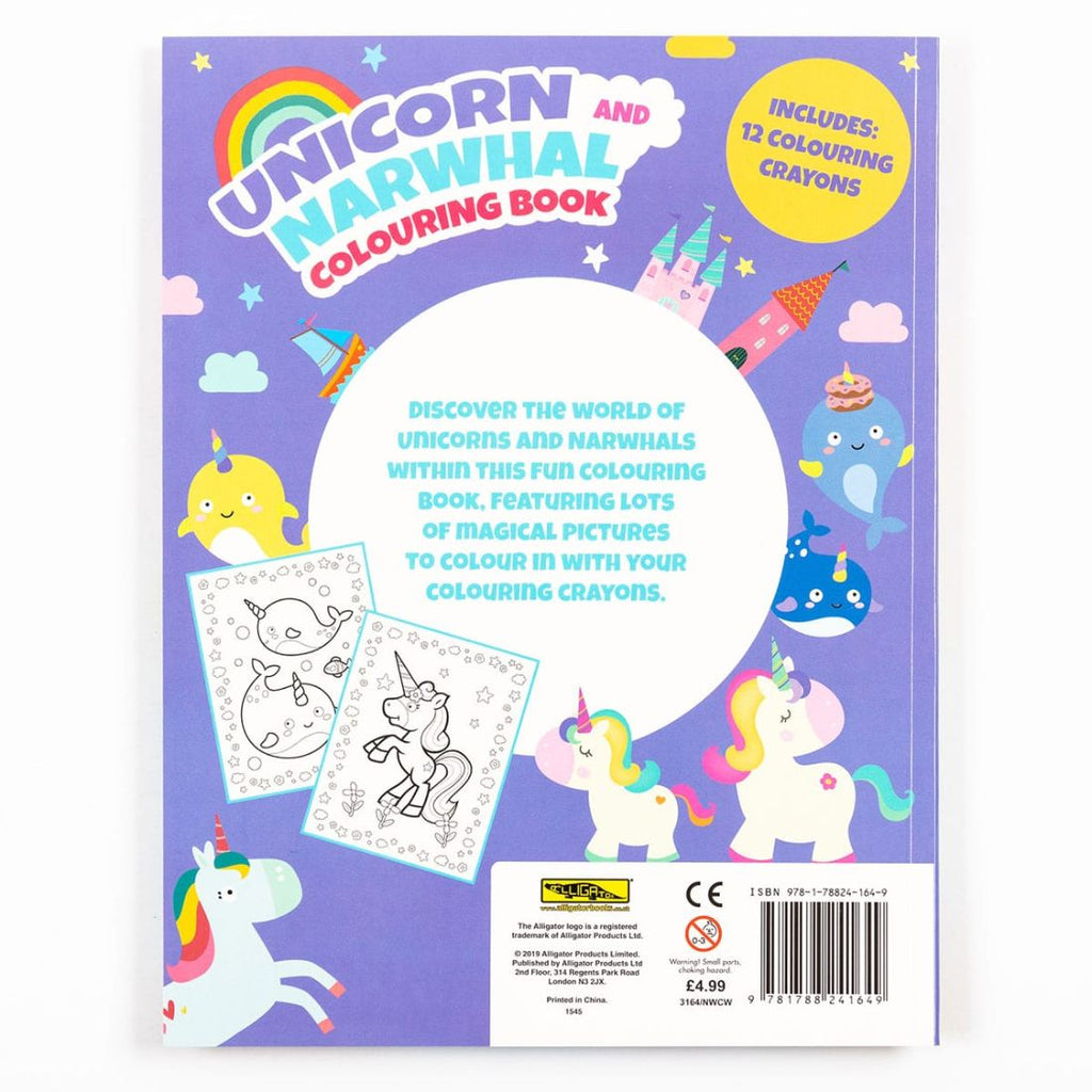 Unicorns Colouring Book With Crayons