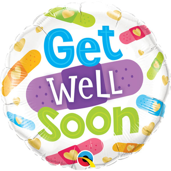 Get Well Soon Bandages  Foil Balloon