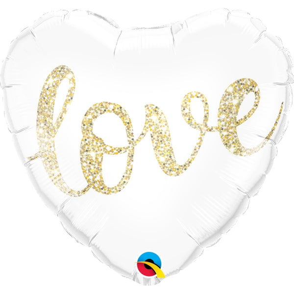 Love Glitter   Foil Balloon
