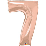  Rose Gold Foil Balloon #7 Shape 42 inch 